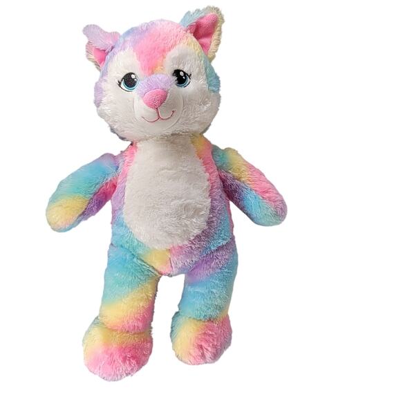 Build-A-Bear Great Wolf Lodge Rainbow Plush Cat 17" Stuffed Animal Toy 2021 - Picture 2 of 12